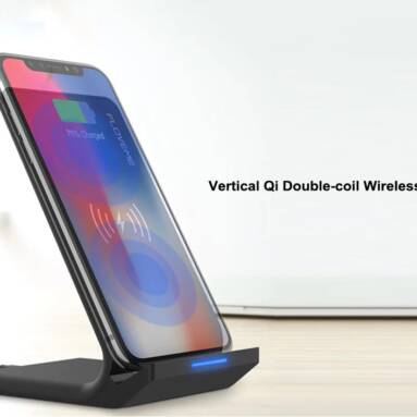 $11 with coupon for Floveme Vertical Qi Wireless Charger – White from GEARBEST