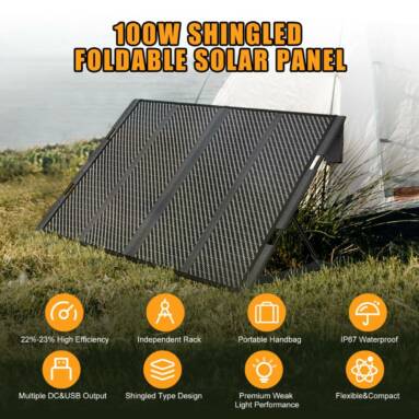 €82 with coupon for Foursun 18V 100W（150W Peak） Portable Solar Panel from EU warehouse BANGGOOD