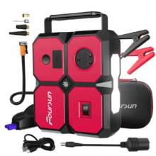 €80 with coupon for Foursun 26800Mah 4000A Portable Car Jump Starter with Air Compressor 10.35Bars Digital Tire Inflator with LED Light from EU CZ / US warehouse BANGGOOD