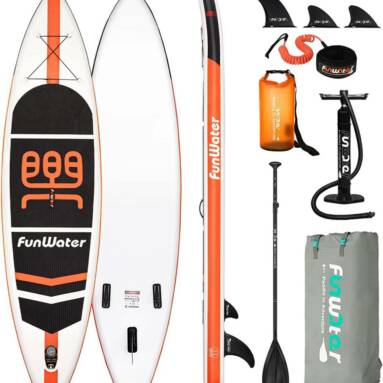€199 with coupon for FunWater Cruise SUPFW02A Inflatable Stand Up Paddle Board 335x84x15cm Ultra-Light for All Levels with 10L Dry Bag Travel Backpack  from EU warehouse GEEKBUYING