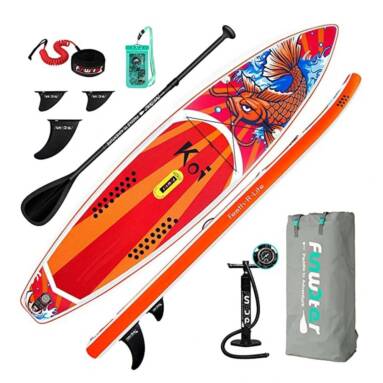 €244 with coupon for FunWater Inflatable Stand Up Paddle Board 350 x 84 x 15 cm Complete Accessories Inflatable Paddle Board With Adjustable Paddle Pump ISUP Travel Backpack Lead Waterproof Bag from EU warehouse BANGGOOD