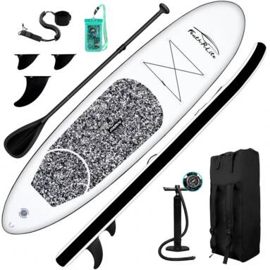 €209 with coupon for FunWater SUPFR04E 12~15PSI Inflatable Paddle Board Maximum Load 150KG Stand Up Portable Surfboard Pulp Board 305*76*15CM With Backpack ,Waterproof Phonecase, Air Pump,Adjustable Paddle ect from EU CZ warehouse BANGGOOD
