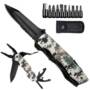 GHK-MK92 13 In 1 Multifunctional Camouflage Tools Folding Outdoor Tool Kitchen Bottle Opener Sharp Pocket Multitool Knife