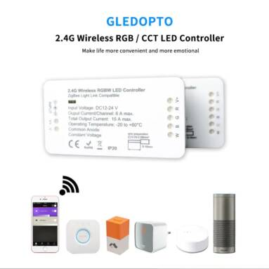 $15 with coupon for GLEDOPTO C – 007 ZIGBEE RGBW LED Strip Controller DC 12 – 24V Compatible with Amazon Echo plus / Osram Lightify  – White from GearBest