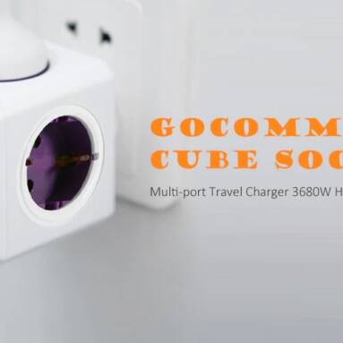 $7 with coupon for GOCOMMA 1100 Cube Socket 5 EU Plug – Green from GEARBEST