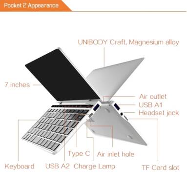 $624 with coupon for GPD Pocket 2 Mini Laptop Tablet PC Notebook Windows 10 8GB / 128GB from TOMTOP