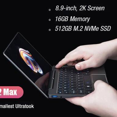 $869 with coupon for GPD Pocket 2 P2 Max 8.9 Inches Portable Mini Laptop Ultrabook Notebook UMPC Touch Screen Tablet PC – Black 16gRAM 512gSSD from US /CN warehouses GEARBEST