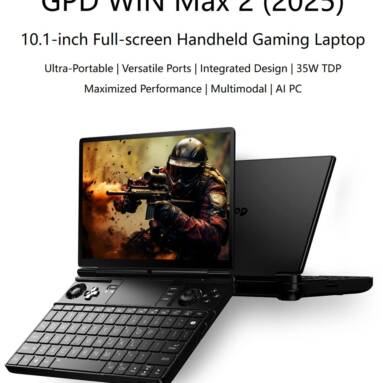 879 евро с купоном на портативный игровой ПК GPD WIN Max 2 (2025) AMD Ryzen 7 8840U 1 ТБ от GEEKBUYING