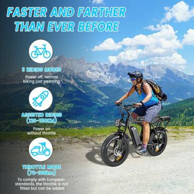 €1378 with coupon for GUNAI GN30 Fat Tires Electric Bicycle 500W 48V Double Batteries from EU CZ warehouse BANGGOOD