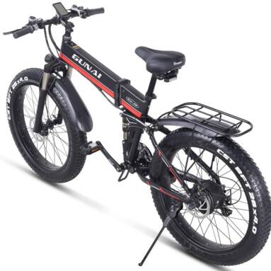 €1253 with coupon for GUNAI MX01 1000W 48V 12.8Ah 26 Inch Electric Bicycle 40km/h Max Speed 90Km Mileage 150Kg Max Load from EU CZ warehouse BANGGOOD