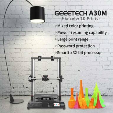 €521 with coupon for Geeetech A30M Two-color 320 * 320 * 420mm Printing Area FDM 3D Printer from GEARBEST