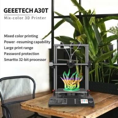 €432 with coupon for Geeetech® A30T Tri-color Mixed 3D Printer Kit with 320x320x420mm Printing Size/Tri-Extruder/Break Resume Support AutoLeveling & Wifi Connection from EU CZ warehouse BANGGOOD