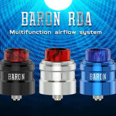 $19 with coupon for Geekvape Baron RDA with Bottom Filling – SILVER from GearBest