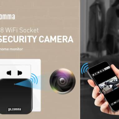 $22 with coupon for Gocomma MC48 WiFi Socket Plug 1080P Full HD Security Camera – Black EU Standard from GearBest