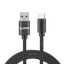 Gocomma Nylon Braided Type-C Data 3A Quick Charge Cable  -  BLACK