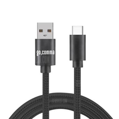 $0.99 with coupon for Gocomma Nylon Braided Type-C Data 3A Quick Charge Cable  –  BLACK from GearBest