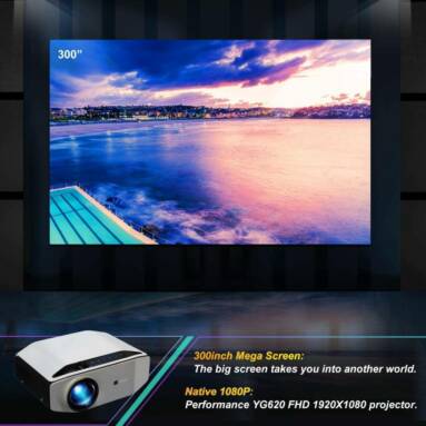 $199 with coupon for GooDee YG620 Newest LED Video Projector Contrast 7000:1 Native 1080P Projector