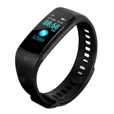 $8 with coupon for Goral Y5 Smart Bracelet 0.96 inch TFT Color Screen  –  BLACK from GearBest