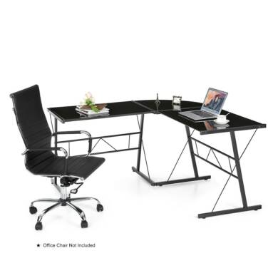 38% OFF iKayaa Modern L-shaped Corner Computer Desk $55.99 Shipping from US Warehouse from TOMTOP Technology Co., Ltd