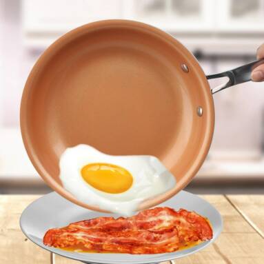 46% OFF Non-stick Round Copper Frying Pan with Ceramic Coating,limited offer $12.99 from TOMTOP Technology Co., Ltd