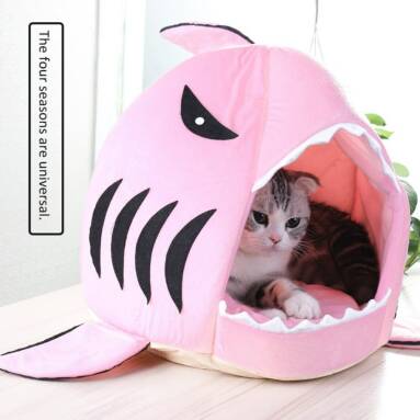 78% OFF Shark Shape Soft Cotton Pet House,limited offer $13.29 from TOMTOP Technology Co., Ltd