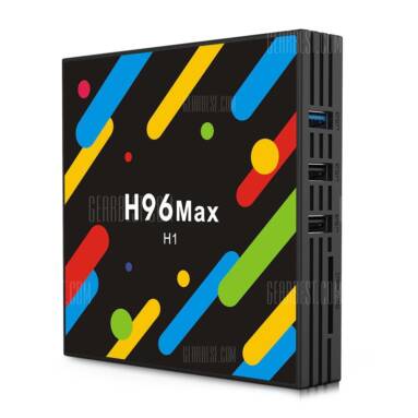 $54 with coupon for H96 MAX – H1 TV Box  –  EU PLUG  BLACK from Gearbest