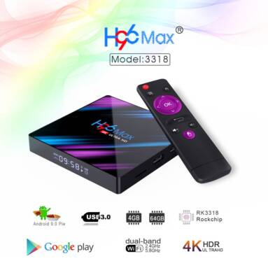 $29 with coupon for H96 MAX TV Box RK3318 4GB RAM 64GB ROM 5G WiFi from GEARVITA
