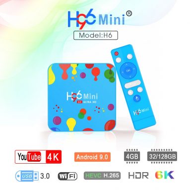 € 33 med kupon til H96 Mini H6 Allwinner H6 4GB RAM 128GB ROM 5G WIFI bluetooth 4.0 Android 9.0 4K 6K TV Box fra EU CZ lager BANGGOOD