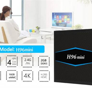 €36 with coupon for H96 mini TV Box – BLACK UK PLUG from GearBest