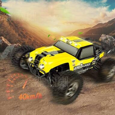 $79 with coupon for HBX 12891 1:12 4WD RC Desert Truck – RTR  –  YELLOW from GearBest