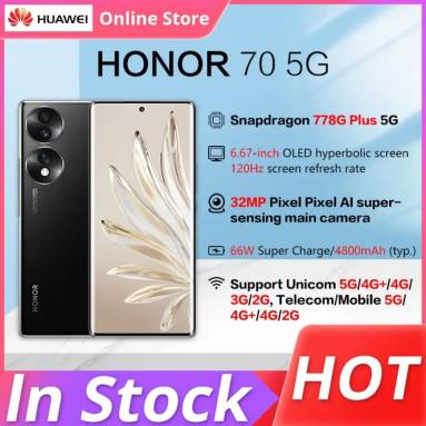 €467 with coupon for Global Version HONOR 70 5G Mobile Phone 256GB from HEKKA