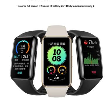 €54 with coupon for HUAWEI Band 6 Pro Ultra-light 1.47 inch Full Touch Screen Body Temperature Heart Rate Blood Pressure SpO2 Monitor 96 Sports Modes Smart Watch Chinese Version from BANGGOOD