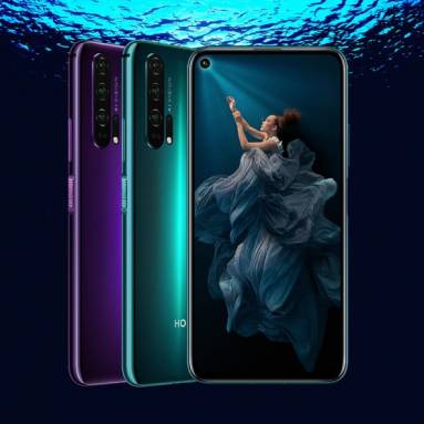 €290 with coupon for HUAWEI HONOR 20 Pro 6.26 inch 48MP Quad Rear Camera NFC 8GB RAM 128GB ROM Kirin 980 Octa core 4G Smartphone from BANGGOOD