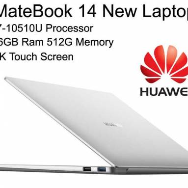 $1359 with coupon for HUAWEI MateBook 14 2020 Laptop Intel Core i7-10510U Quad Core 14″ IPS Screen 2160×1440 GeForce MX250 Windows 10 16GB RAM 512GB SSD from GEEKBUYING