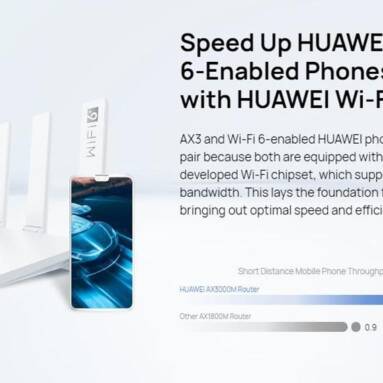 €57 with coupon for HUAWEI WiFi AX3 PRO Quad-core Wi-Fi 6+ Wireless Router 3000Mbps Huawei Share HarmonyOS WiFi Router – AX3 PRO from EU CZ warehouse BANGGOOD