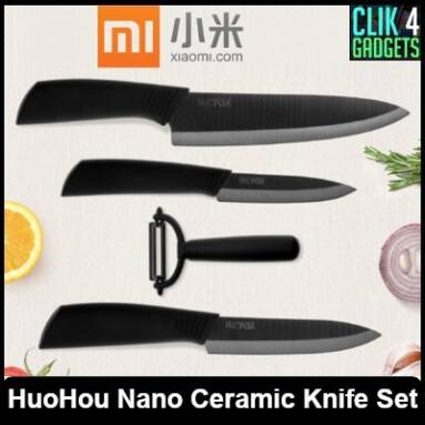 €34 with coupon for HUOHOU Ceramic Knife Set 4 Pieces from ALIEXPRESS