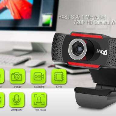 $12 with coupon for HXSJ S30 USB 1 Megapixel HD Camera Webcam from GearBest