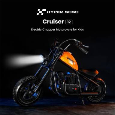 €269 with coupon for HYPER GOGO Cruiser 12 Electric Motorcycle for Kids from EU warehouse GEEKBUYING