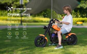 €369 with coupon for HYPER GOGO Cruiser 12 Plus Electric Motorcycle for Kids from EU warehouse GEEKBUYING