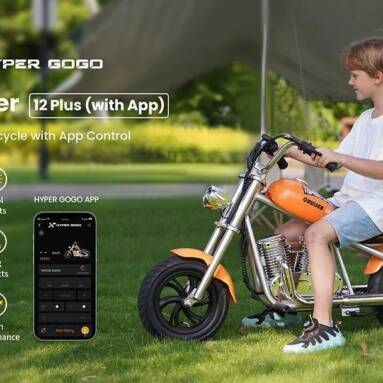 €449 with coupon for HYPER GOGO Cruiser 12 Plus with APP Electric Motorcycle for Kids from EU warehouse GEEKBUYING