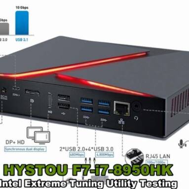 €589 with coupon for HYSTOU F7 Mini PC Intel Core i9-8950HK 16GB DDR4L 256GB/512GB SSD GTX 1650 Gaming PC 6 Core 2.9GHz to 4.8GHz Intel HD Graphics DDR4*2 Slot M.2 2280 SSD 2.5inch SATA HDMI DP Type C – 16GB+256GB from BANGGOOD