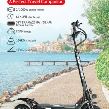 €749 with coupon for Halo Knight T104 Road Electric Scooter 52V 2000W 28Ah Battery 60km Range 65km/h Max Speed 150kg Load from EU warehouse GEEKBUYING