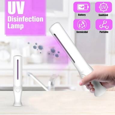 $10 with coupon for Handheld UV Disinfection Light Ultraviolet Portable Disinfection Lamp Sterilization from GEARBEST