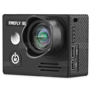 $124 with coupon for HawKeye Firefly 8S 4K Sports Camera No Distortion Version  –  90 DEGREE LENS  BLACK from GearBest