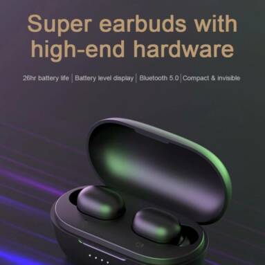 €15 with coupon for Haylou GT1 Pro Bluetooth 5.0 True Wireless Earphones DSP 26 Hours Playtime Siri Google Assistant Battery Display IPX5 Earbuds from TOMTOP