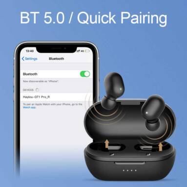 €16 with coupon for Haylou GT1 Pro TWS Wireless bluetooth 5.0 Earphone HiFi Smart Touch 800mAh DSP Noise Cancelling Mic Headphone from xiaomi Eco-System from EU CZ warehouse BANGGOOD