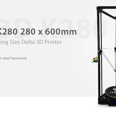 $378 with coupon for HE3D K280 Large Size Auto- leveling Single extruder Delta 3D printer DIY kit with heatbed 280&600mm – K280 single Germany Warehouse from Gearbest