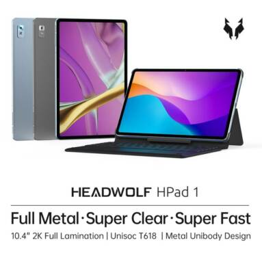 €157 with coupon for Headwolf HPad 1 UNISOC T618 Octa Core 8GB ROM 128GB ROM 10.4 Inch 2K Screen 4G LTE Android 11 Tablet from BANGGOOD