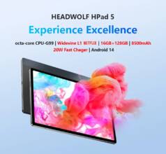€160 with coupon for Headwolf HPad 5 Tablet 8GB+8GB RAM 128GB ROM from BANGGOOD