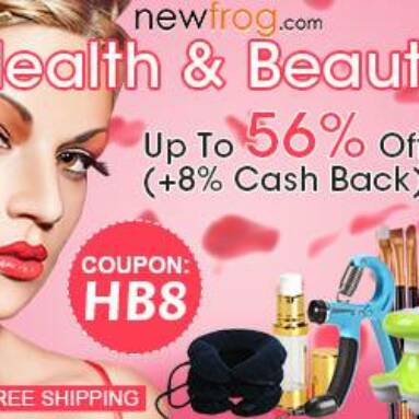 Up To 56% Off + 8% Cash Back Health & Beauty-Coupon from Newfrog.com